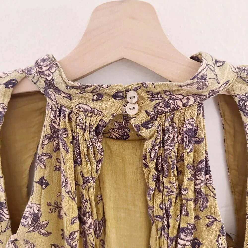 RAGA Floral Sofia Cutout Short Dress Romper Mini Criss Cross - Picture 5 of 8